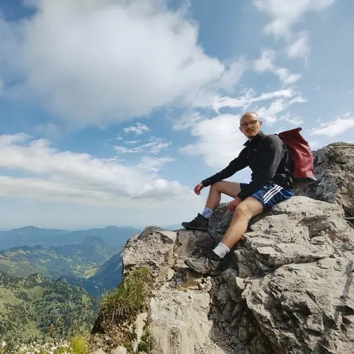 hiking in summer in the mountains